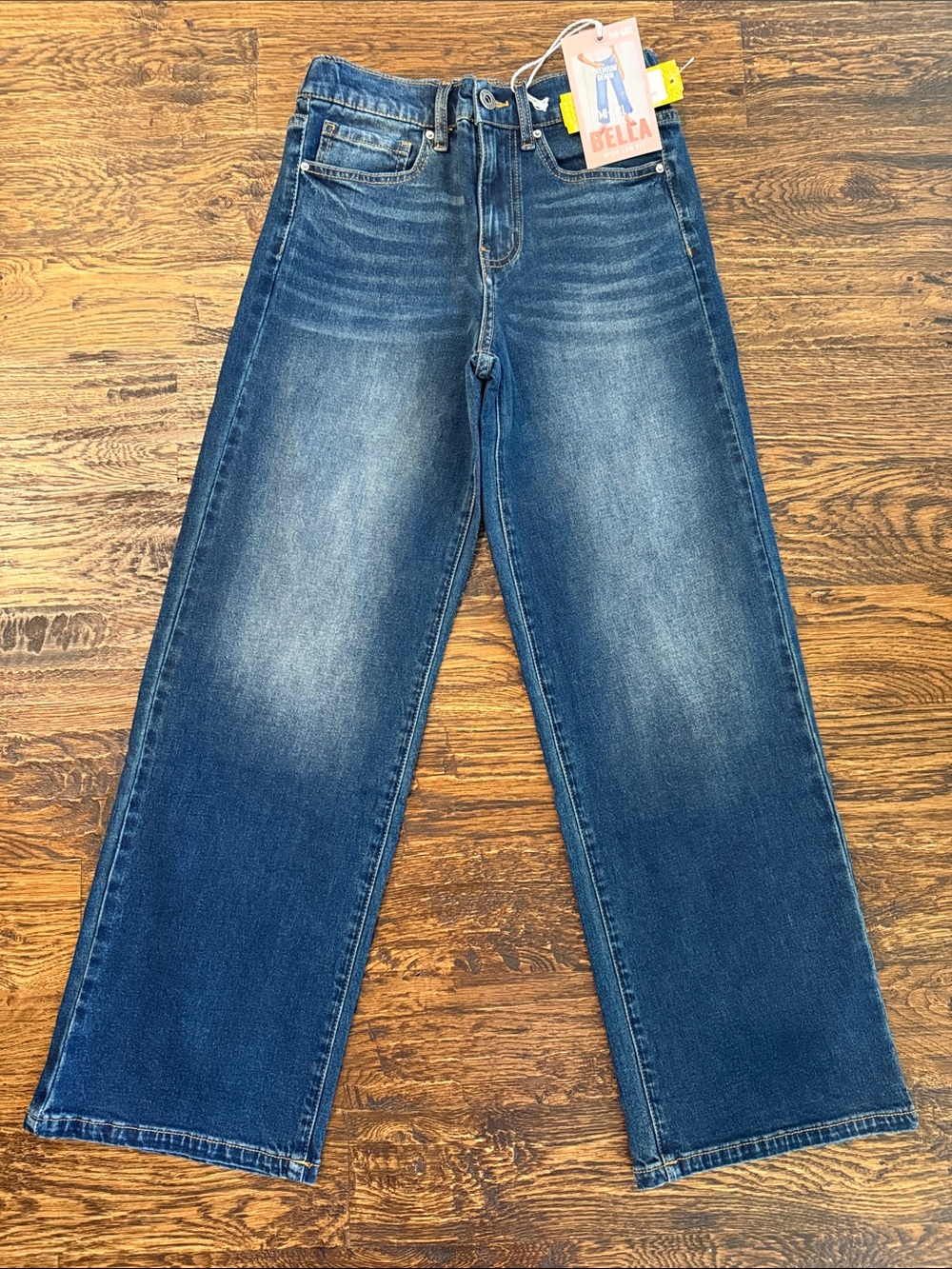 NWT YMI Girls Dark Blue Bella Wide Leg Jeans